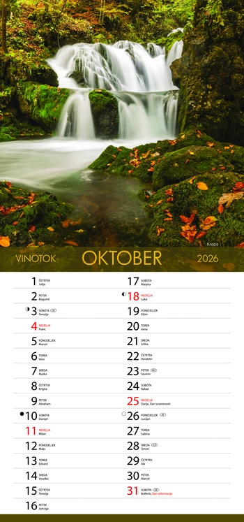 Koledar Čudovita Slovenija - EC