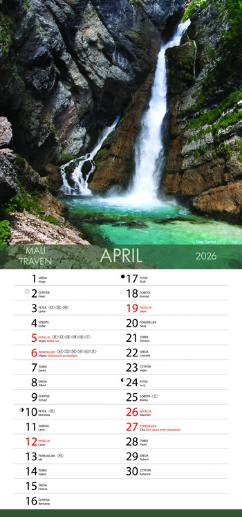 Koledar Čudovita Slovenija - EC