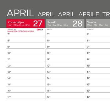 Koledar Namizni ležeči, pozitivne misli - E                     