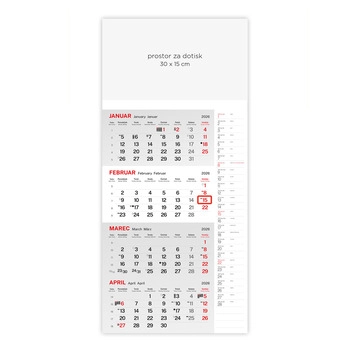 koledar stirimesecni s planerjem - e                   