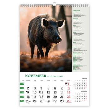 Koledar Lov z lovnimi dobami - E     