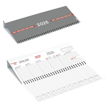 Koledar Namizni ležeči, siv - EC                        