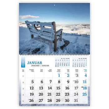 Koledar Pozdravljena Slovenija, dvodelni - E     