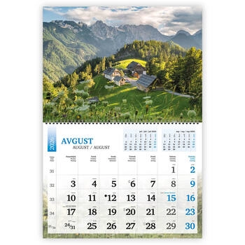 Koledar Pozdravljena Slovenija, dvodelni - E     